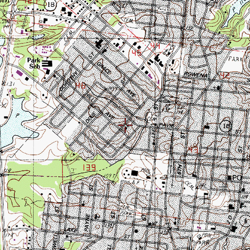 Topographic Map of Gaines Chapel African Methodist Episcopal Church, LA