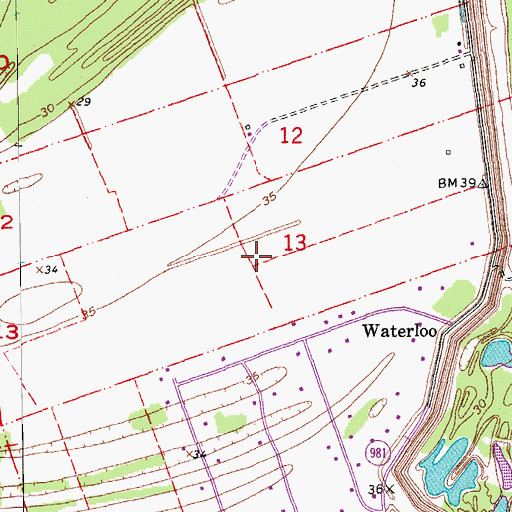 Topographic Map of Alaska Plantation (historical), LA