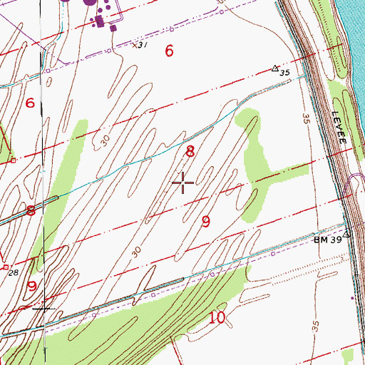 Topographic Map of Bertrand Plantation (historical), LA