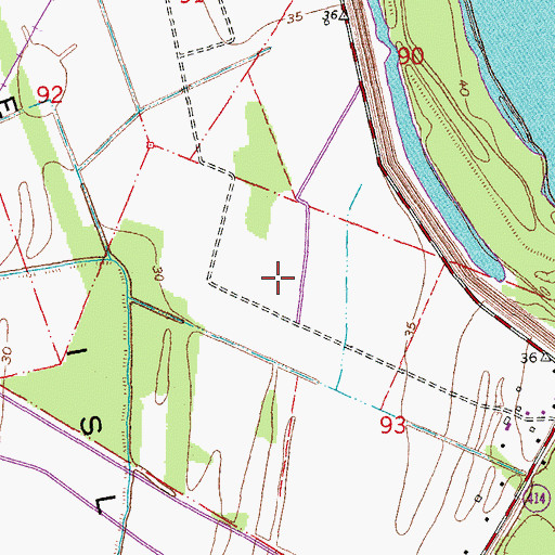 Topographic Map of Grand Bay Plantation (historical), LA