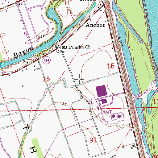 Topographic Map of Nina Plantation (historical), LA