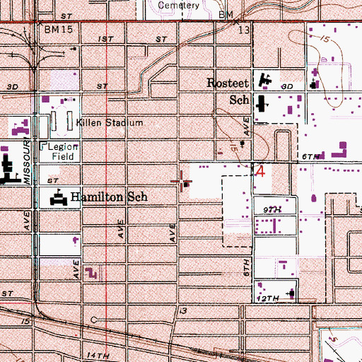 Topographic Map of Church of God, LA