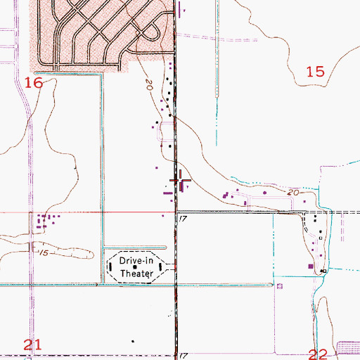 Topographic Map of Fairview Elementary School, LA