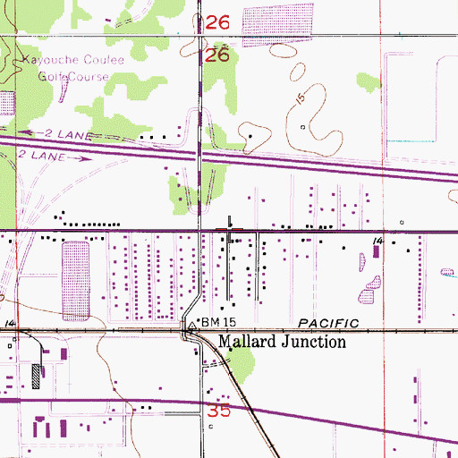 Topographic Map of Freewill Church of God in Christ, LA