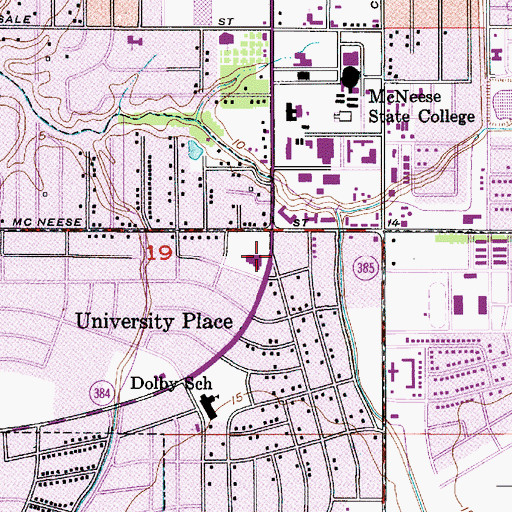 Topographic Map of Gulfway Shopping Center, LA