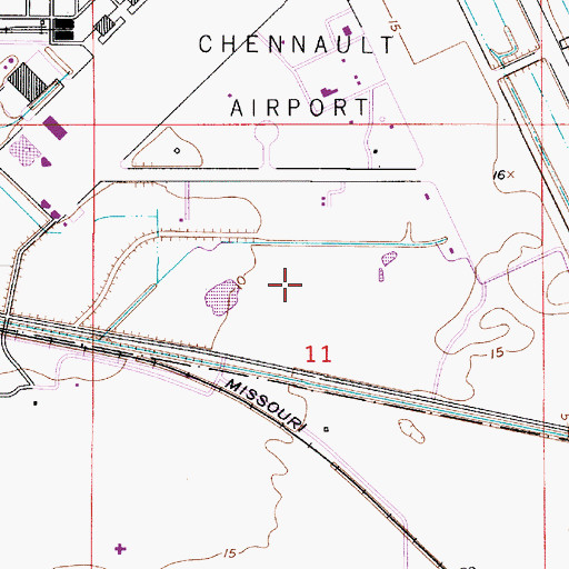 Topographic Map of Mallard Cove Golf Course, LA