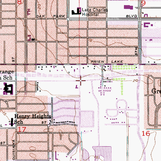 Topographic Map of Revival Center Academy, LA