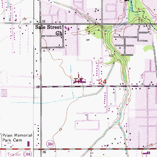 Topographic Map of S J Welsh Middle School, LA