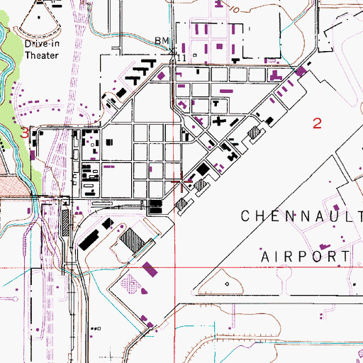 Topographic Map of Sowela Technical Community College, LA