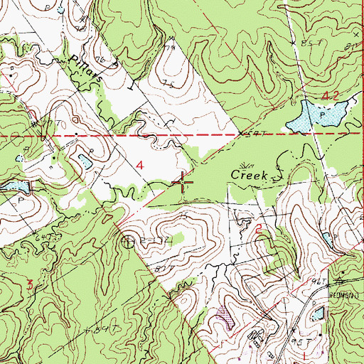 Topographic Map of Harrisons Branch, LA