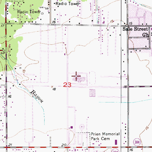 Topographic Map of Alfred M Barbe High School, LA