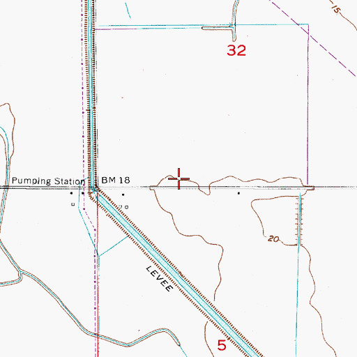 Topographic Map of Chloe School (historical), LA