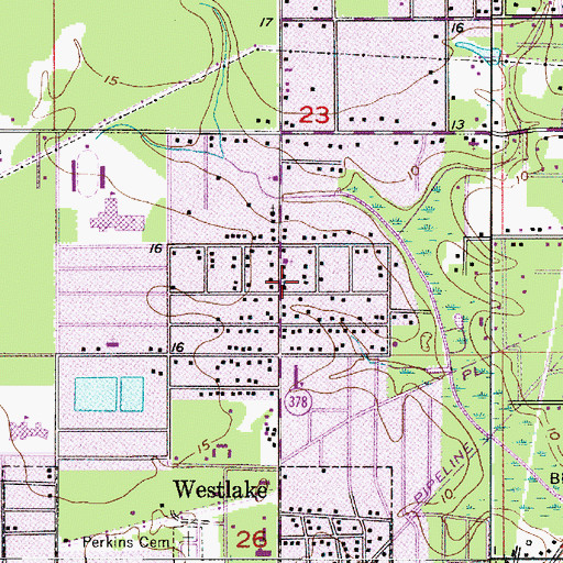Topographic Map of Church of the Nazarene, LA