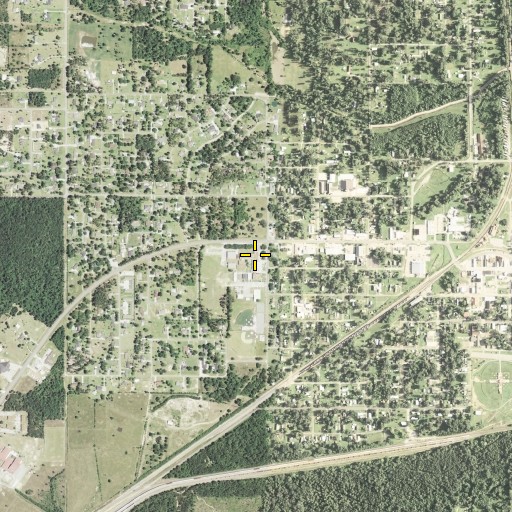 Aerial/Satellite Image of DeQuincy High School, LA