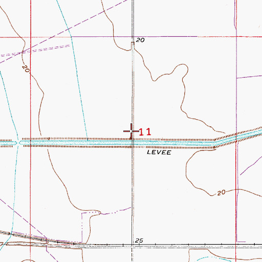 Topographic Map of East Manchester Gas Field, LA