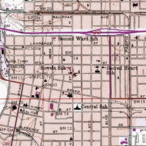 Topographic Map of Episcopal Church of the Good Shepherd, LA