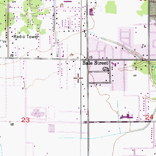 Topographic Map of Christus Lake Area Hospital, LA
