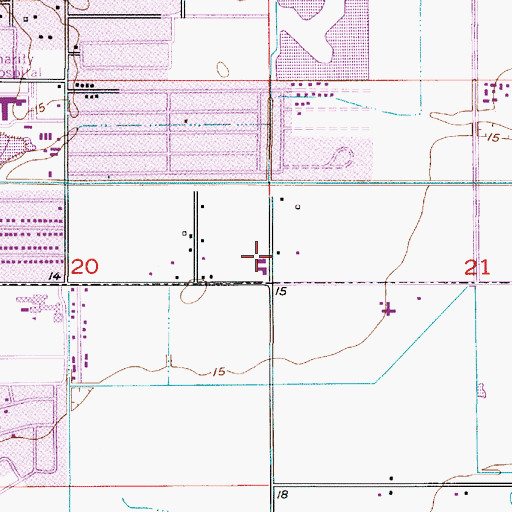 Topographic Map of Lake Charles Christian School, LA
