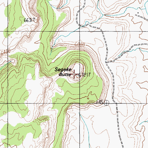 Topographic Map of Segeke Butte, AZ