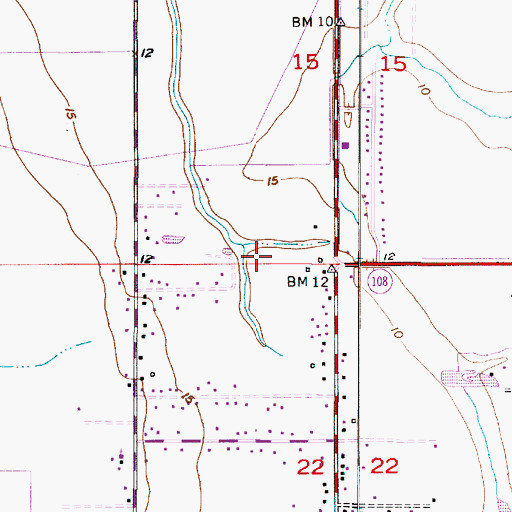 Topographic Map of Little Calcasieu Prairie, LA