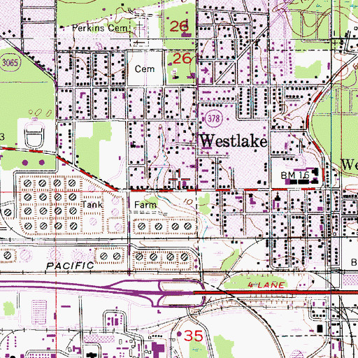 Topographic Map of Mount Nebo Christian Methodist Episcopal Church, LA