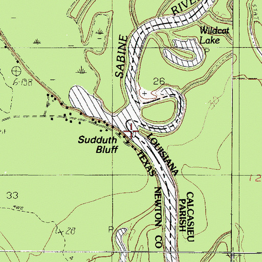 Topographic Map of Nixs Ferry (historical), LA