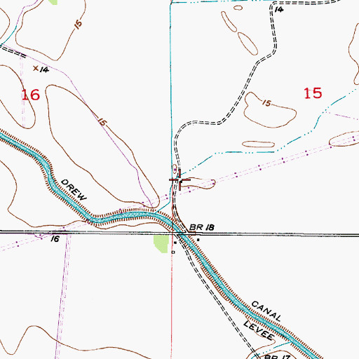 Topographic Map of North Choupique Oil and Gas Field, LA