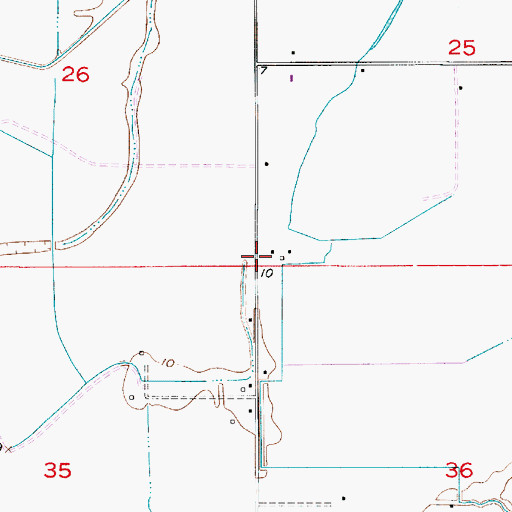 Topographic Map of Northwest Chalkley Gas Field, LA