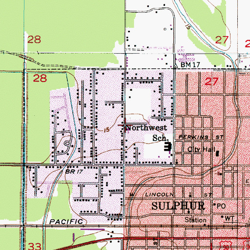 Topographic Map of Our Lady of La Salete Catholic Church, LA