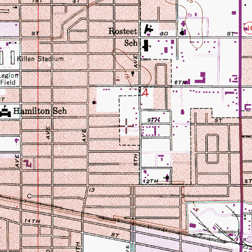 Topographic Map of Pine Acres Trailer Park, LA