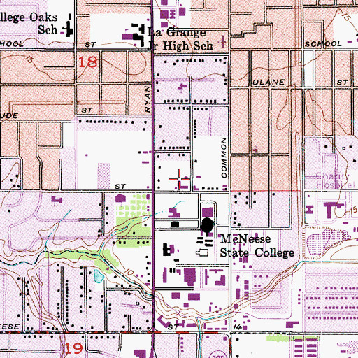 Topographic Map of Saint Andrew Presbyterian Church, LA