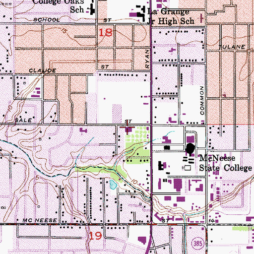 Topographic Map of Saint Michael and All Angels Episcopal Church, LA