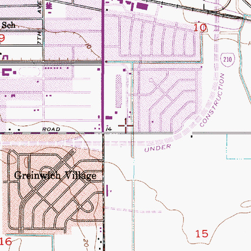 Topographic Map of Tarsus Bible Baptist Church, LA