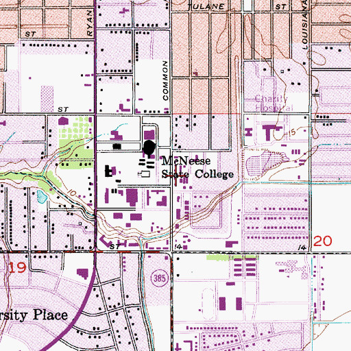 Topographic Map of Victory Baptist Academy, LA