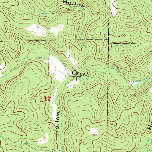 Topographic Map of Spurlock Hollow, AR