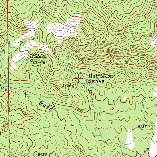 Topographic Map of Half Moon Spring, AZ