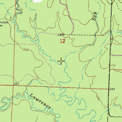 Topographic Map of Spy Branch, AR