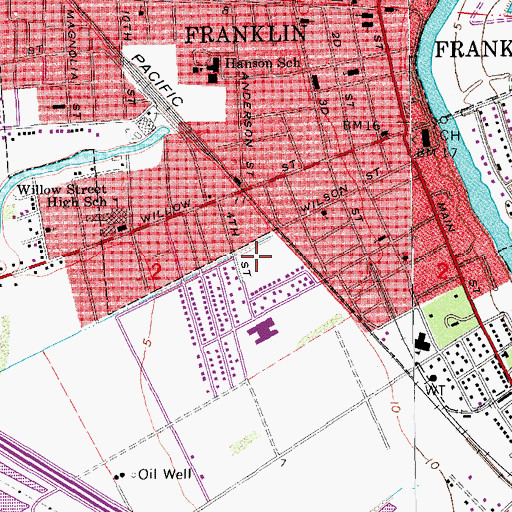 Topographic Map of Broussard-Harris Park, LA