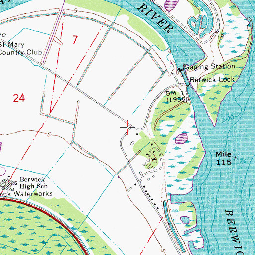 Topographic Map of Fairville, LA