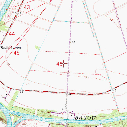 Topographic Map of Irish Bend, LA