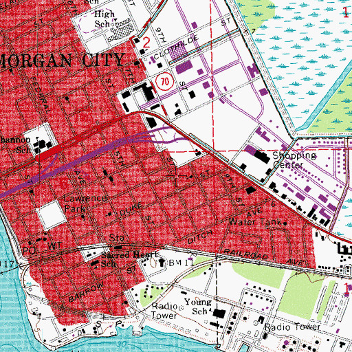 Topographic Map of M E Norman Park, LA