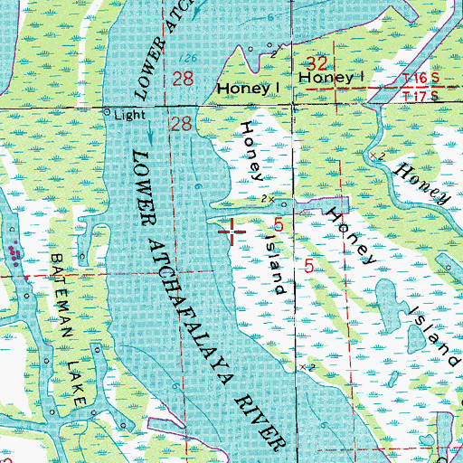 Topographic Map of North Beach, LA