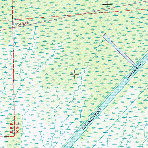 Topographic Map of Onion Bayou Gas Field, LA