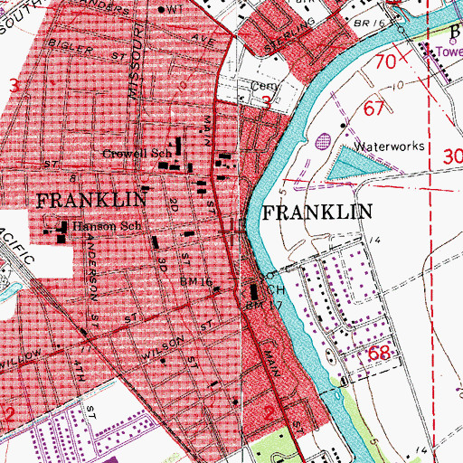 Topographic Map of Parc Sur La Teche, LA