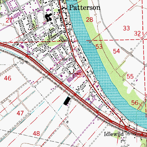 Topographic Map of Place Norman Shopping Center, LA