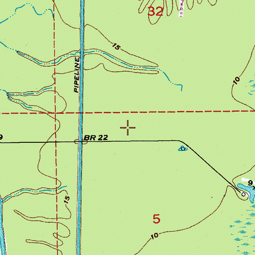 Topographic Map of Bayou La Rose Gas Field, LA