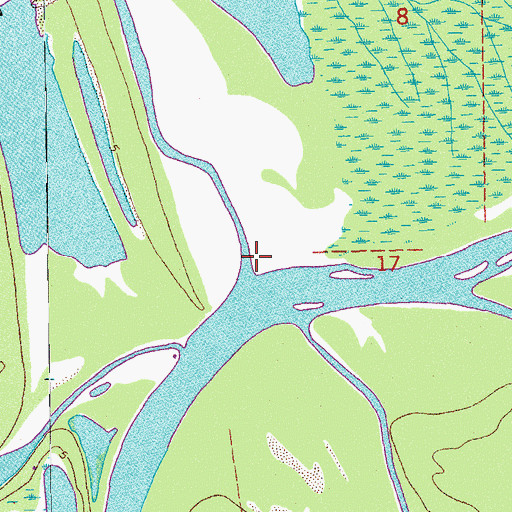 Topographic Map of Blue Point, LA