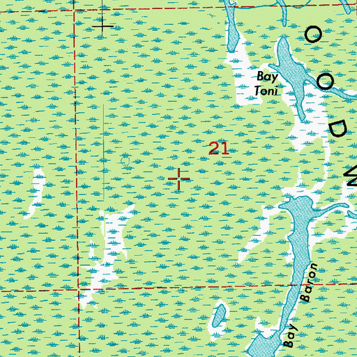 Topographic Map of Cypress Brake, LA