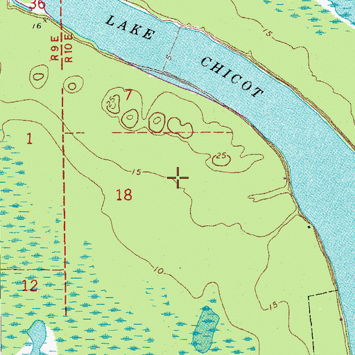 Topographic Map of Deadman Cove (historical), LA