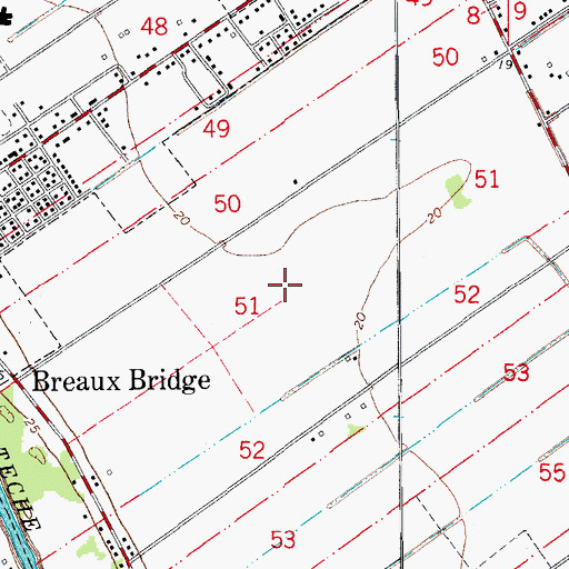 Topographic Map of East Anse La Butte Oil Field, LA